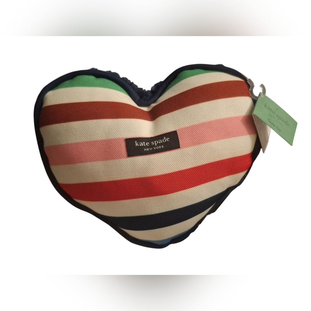 NWT Kate Spade Adventure Stripe Heart/Multicolor 🐾🤍🩵💚🩷💙❤️🐕